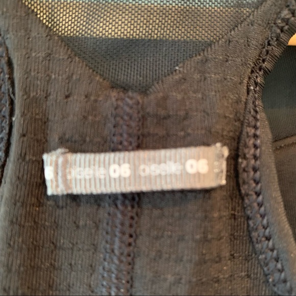 Oiselle Black Mesh Sports Bra Athletic Running XC 6 - Picture 4 of 4
